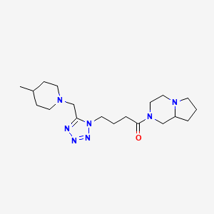 2-(4-{5-[(4-methyl-1-piperidinyl)methyl]-1H-tetrazol-1-yl}butanoyl)octahydropyrrolo[1,2-a]pyrazine