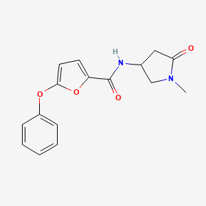 molecular formula C16H16N2O4 B5986002 N-(1-methyl-5-oxo-3-pyrrolidinyl)-5-phenoxy-2-furamide 