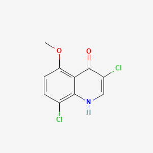 molecular formula C10H7Cl2NO2 B598602 3,8-Dichloro-5-methoxyquinolin-4(1H)-one CAS No. 1204811-81-3