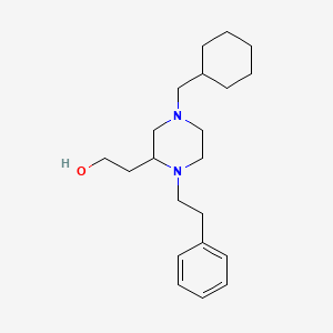 2-[4-(cyclohexylmethyl)-1-(2-phenylethyl)-2-piperazinyl]ethanol