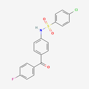 4-chloro-N-[4-(4-fluorobenzoyl)phenyl]benzenesulfonamide