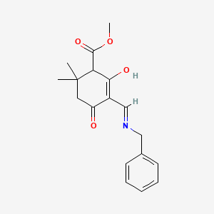 methyl 5-[(benzylamino)methylene]-2,2-dimethyl-4,6-dioxocyclohexanecarboxylate