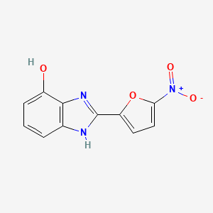 molecular formula C11H7N3O4 B598605 2-(5-Nitrofuran-2-yl)-1H-benzo[d]imidazol-7-ol CAS No. 1202677-99-3