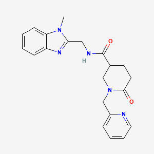 N-[(1-methyl-1H-benzimidazol-2-yl)methyl]-6-oxo-1-(2-pyridinylmethyl)-3-piperidinecarboxamide