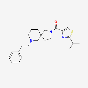 2-[(2-isopropyl-1,3-thiazol-4-yl)carbonyl]-7-(2-phenylethyl)-2,7-diazaspiro[4.5]decane