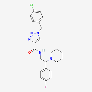 1-(4-chlorobenzyl)-N-[2-(4-fluorophenyl)-2-(1-piperidinyl)ethyl]-1H-1,2,3-triazole-4-carboxamide