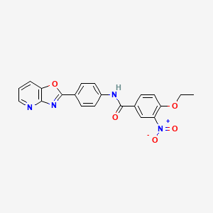 molecular formula C21H16N4O5 B5986088 4-ethoxy-3-nitro-N-(4-[1,3]oxazolo[4,5-b]pyridin-2-ylphenyl)benzamide 