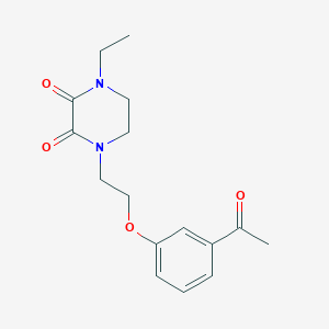 1-[2-(3-acetylphenoxy)ethyl]-4-ethyl-2,3-piperazinedione