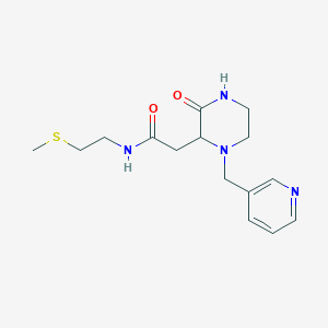 molecular formula C15H22N4O2S B5986121 N-[2-(methylthio)ethyl]-2-[3-oxo-1-(3-pyridinylmethyl)-2-piperazinyl]acetamide 