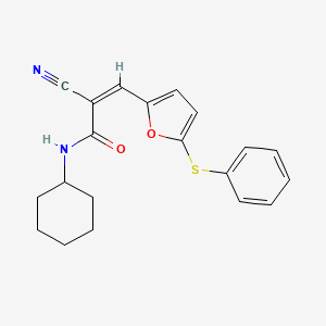 2-cyano-N-cyclohexyl-3-[5-(phenylthio)-2-furyl]acrylamide