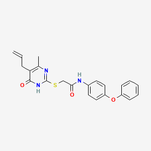 2-[(5-allyl-4-methyl-6-oxo-1,6-dihydro-2-pyrimidinyl)thio]-N-(4-phenoxyphenyl)acetamide