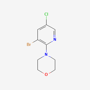 molecular formula C9H10BrClN2O B598614 4-(3-溴-5-氯吡啶-2-基)吗啉 CAS No. 1199773-36-8
