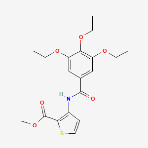 molecular formula C19H23NO6S B5986140 methyl 3-[(3,4,5-triethoxybenzoyl)amino]-2-thiophenecarboxylate 