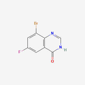 molecular formula C8H4BrFN2O B598616 8-Bromo-6-fluoroquinazolin-4(3H)-one CAS No. 1204101-90-5