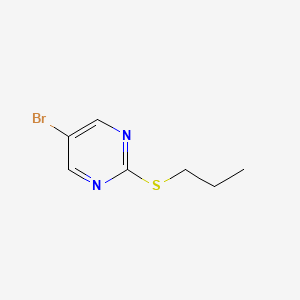 molecular formula C7H9BrN2S B598617 5-溴-2-(丙硫基)嘧啶 CAS No. 1199773-23-3
