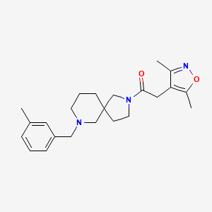 molecular formula C23H31N3O2 B5986193 2-[(3,5-dimethyl-4-isoxazolyl)acetyl]-7-(3-methylbenzyl)-2,7-diazaspiro[4.5]decane 