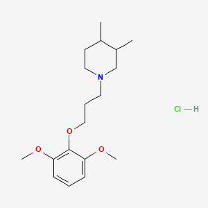 molecular formula C18H30ClNO3 B5986214 1-[3-(2,6-dimethoxyphenoxy)propyl]-3,4-dimethylpiperidine hydrochloride 