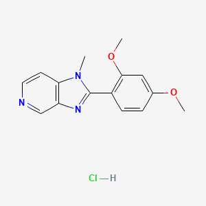 molecular formula C15H16ClN3O2 B5986230 2-(2,4-dimethoxyphenyl)-1-methyl-1H-imidazo[4,5-c]pyridine hydrochloride 