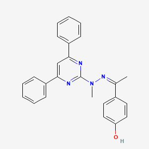 molecular formula C25H22N4O B5986289 1-(4-hydroxyphenyl)ethanone (4,6-diphenyl-2-pyrimidinyl)(methyl)hydrazone 