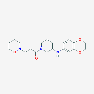 molecular formula C20H29N3O4 B5986297 N-(2,3-dihydro-1,4-benzodioxin-6-yl)-1-[3-(1,2-oxazinan-2-yl)propanoyl]-3-piperidinamine 