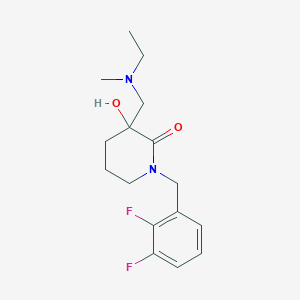molecular formula C16H22F2N2O2 B5986319 1-(2,3-difluorobenzyl)-3-{[ethyl(methyl)amino]methyl}-3-hydroxy-2-piperidinone 
