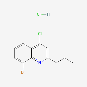 molecular formula C12H12BrCl2N B598632 4-Chloro-8-bromo-2-propylquinoline hydrochloride CAS No. 1204811-93-7