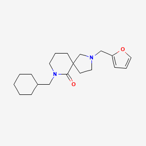 molecular formula C20H30N2O2 B5986363 7-(cyclohexylmethyl)-2-(2-furylmethyl)-2,7-diazaspiro[4.5]decan-6-one 
