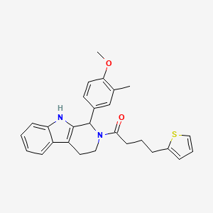molecular formula C27H28N2O2S B5986380 1-(4-methoxy-3-methylphenyl)-2-[4-(2-thienyl)butanoyl]-2,3,4,9-tetrahydro-1H-beta-carboline 