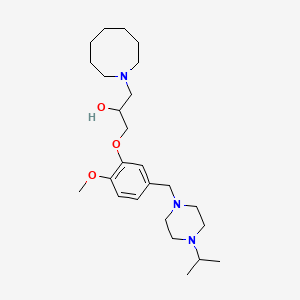 molecular formula C25H43N3O3 B5986381 1-(1-azocanyl)-3-{5-[(4-isopropyl-1-piperazinyl)methyl]-2-methoxyphenoxy}-2-propanol 