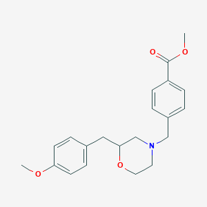 molecular formula C21H25NO4 B5986387 methyl 4-{[2-(4-methoxybenzyl)-4-morpholinyl]methyl}benzoate 