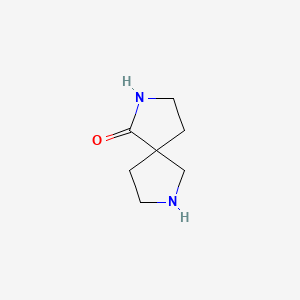 molecular formula C7H12N2O B598639 2,7-二氮杂螺[4.4]壬喃-1-酮 CAS No. 1203796-97-7