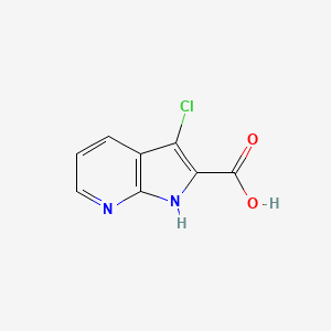 molecular formula C8H5ClN2O2 B598640 1H-Pyrrolo[2,3-b]pyridine-2-carboxylic acid, 3-chloro- CAS No. 1204475-64-8