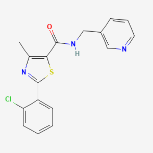 molecular formula C17H14ClN3OS B5986425 2-(2-chlorophenyl)-4-methyl-N-(3-pyridinylmethyl)-1,3-thiazole-5-carboxamide 