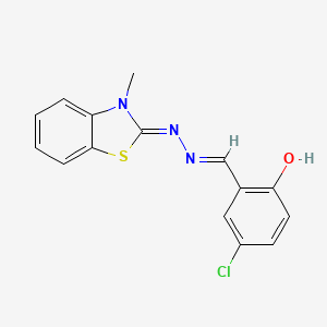 molecular formula C15H12ClN3OS B5986435 5-chloro-2-hydroxybenzaldehyde (3-methyl-1,3-benzothiazol-2(3H)-ylidene)hydrazone 
