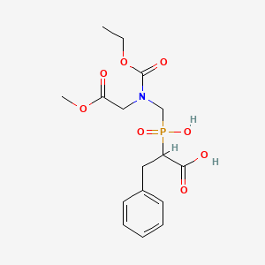 molecular formula C16H22NO8P B5986465 2-[{[(ethoxycarbonyl)(2-methoxy-2-oxoethyl)amino]methyl}(hydroxy)phosphoryl]-3-phenylpropanoic acid 