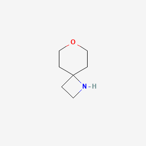 molecular formula C7H13NO B598647 7-Oxa-1-azaspiro[3.5]nonane CAS No. 106404-52-8