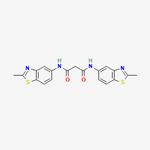 molecular formula C19H16N4O2S2 B5986479 N,N'-bis(2-methyl-1,3-benzothiazol-5-yl)malonamide 