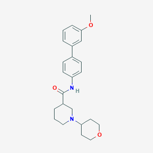 molecular formula C24H30N2O3 B5986483 N-(3'-methoxy-4-biphenylyl)-1-(tetrahydro-2H-pyran-4-yl)-3-piperidinecarboxamide 