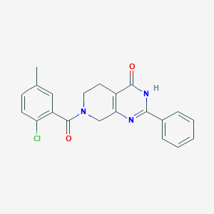 molecular formula C21H18ClN3O2 B5986489 7-(2-chloro-5-methylbenzoyl)-2-phenyl-5,6,7,8-tetrahydropyrido[3,4-d]pyrimidin-4(3H)-one 