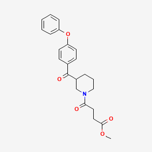 molecular formula C23H25NO5 B5986514 methyl 4-oxo-4-[3-(4-phenoxybenzoyl)-1-piperidinyl]butanoate 