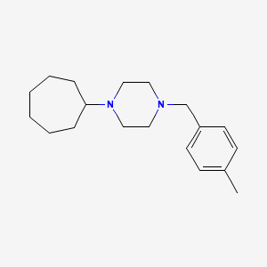 molecular formula C19H30N2 B5986520 1-cycloheptyl-4-(4-methylbenzyl)piperazine 