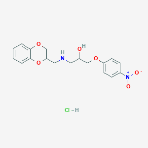 molecular formula C18H21ClN2O6 B5986571 1-[(2,3-dihydro-1,4-benzodioxin-2-ylmethyl)amino]-3-(4-nitrophenoxy)-2-propanol hydrochloride 