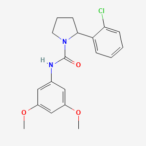 molecular formula C19H21ClN2O3 B5986581 2-(2-chlorophenyl)-N-(3,5-dimethoxyphenyl)-1-pyrrolidinecarboxamide 