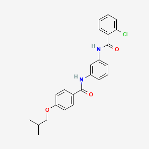 molecular formula C24H23ClN2O3 B5986591 2-chloro-N-{3-[(4-isobutoxybenzoyl)amino]phenyl}benzamide 