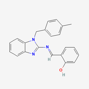 molecular formula C22H19N3O B5986610 2-({[1-(4-methylbenzyl)-1H-benzimidazol-2-yl]imino}methyl)phenol 