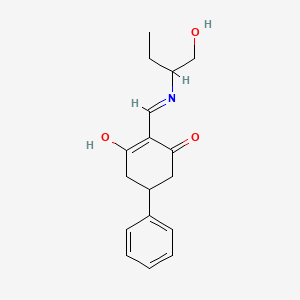 molecular formula C17H21NO3 B5986615 2-({[1-(hydroxymethyl)propyl]amino}methylene)-5-phenyl-1,3-cyclohexanedione 