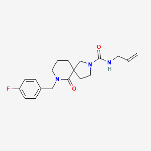 molecular formula C19H24FN3O2 B5986638 N-allyl-7-(4-fluorobenzyl)-6-oxo-2,7-diazaspiro[4.5]decane-2-carboxamide 