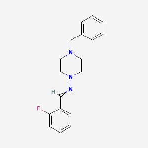 molecular formula C18H20FN3 B5986658 4-benzyl-N-(2-fluorobenzylidene)-1-piperazinamine 