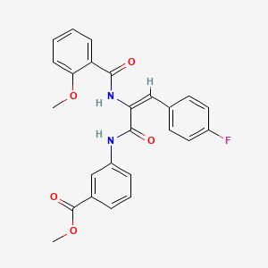 molecular formula C25H21FN2O5 B5986671 methyl 3-({3-(4-fluorophenyl)-2-[(2-methoxybenzoyl)amino]acryloyl}amino)benzoate 