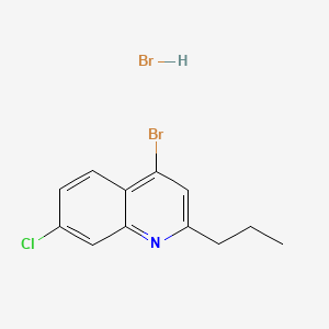 molecular formula C12H12Br2ClN B598668 4-Bromo-7-chloro-2-propylquinoline hydrobromide CAS No. 1204811-33-5